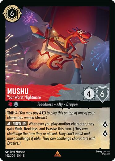 Mushu - Your Worst Nightmare (142/204) [Reign of Jafar] | Infinity Cards & Collectibles