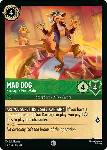 Mad Dog - Karnage's First Mate (93/204) [Reign of Jafar] | Infinity Cards & Collectibles