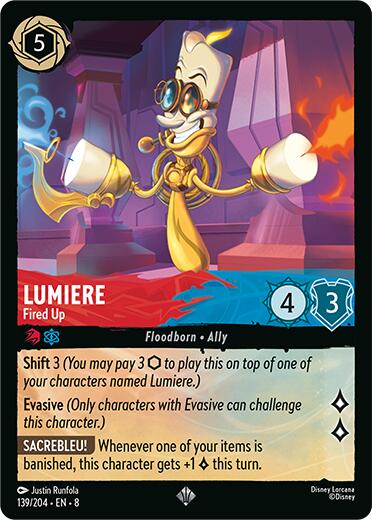 Lumiere - Fired Up (139/204) [Reign of Jafar] | Infinity Cards & Collectibles