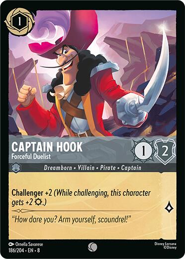 Captain Hook - Forceful Duelist (186/204) [Reign of Jafar] | Infinity Cards & Collectibles