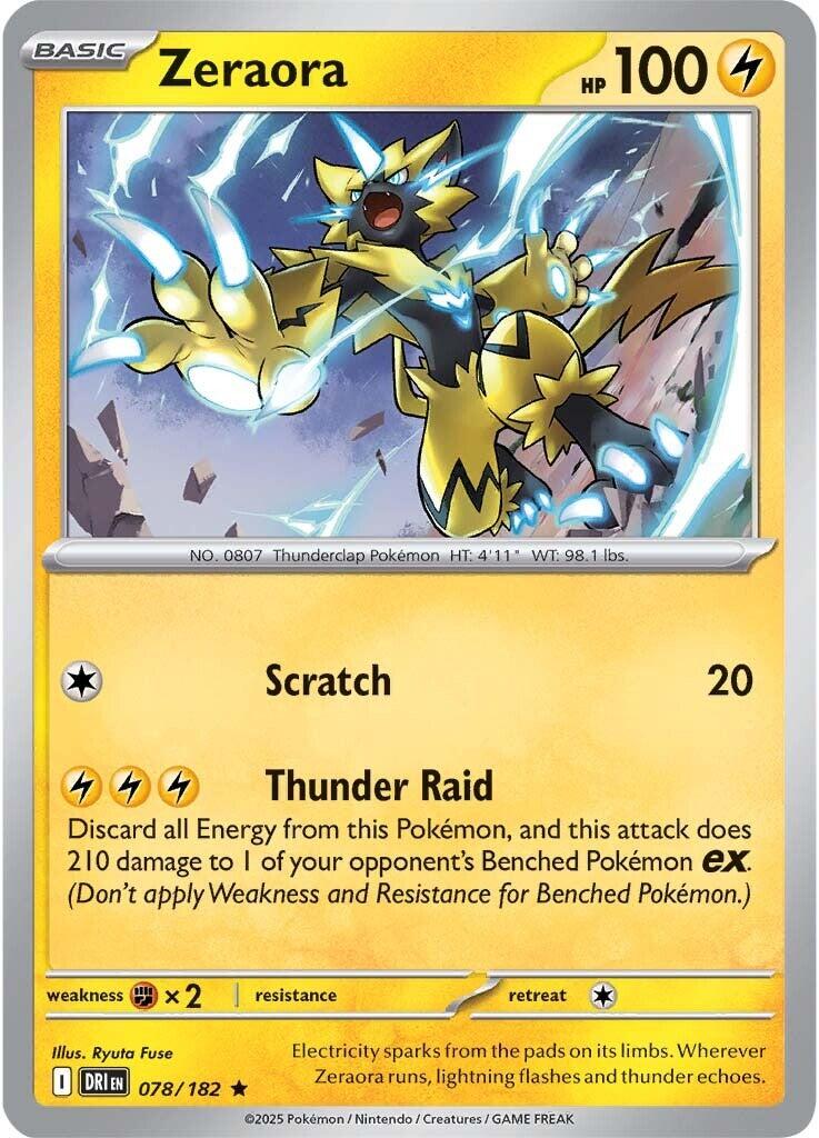 Zeraora (078/182) [Scarlet & Violet: Destined Rivals] | Infinity Cards & Collectibles