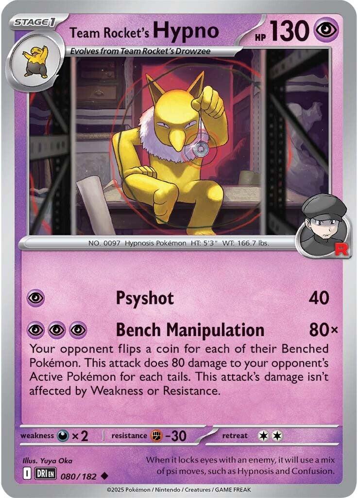 Team Rocket's Hypno (080/182) [Scarlet & Violet: Destined Rivals] | Infinity Cards & Collectibles