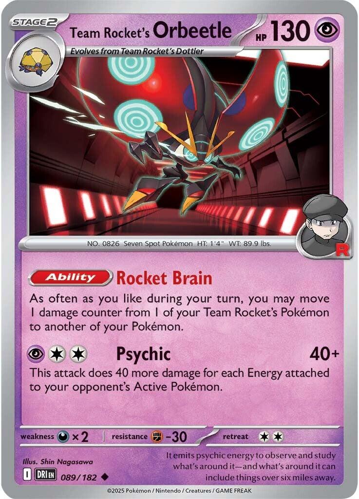 Team Rocket's Orbeetle (089/182) [Scarlet & Violet: Destined Rivals] | Infinity Cards & Collectibles