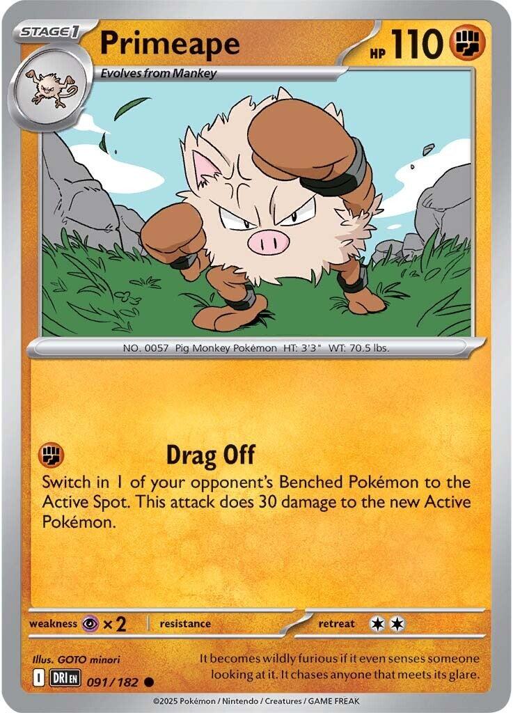 Primeape (091/182) [Scarlet & Violet: Destined Rivals] | Infinity Cards & Collectibles