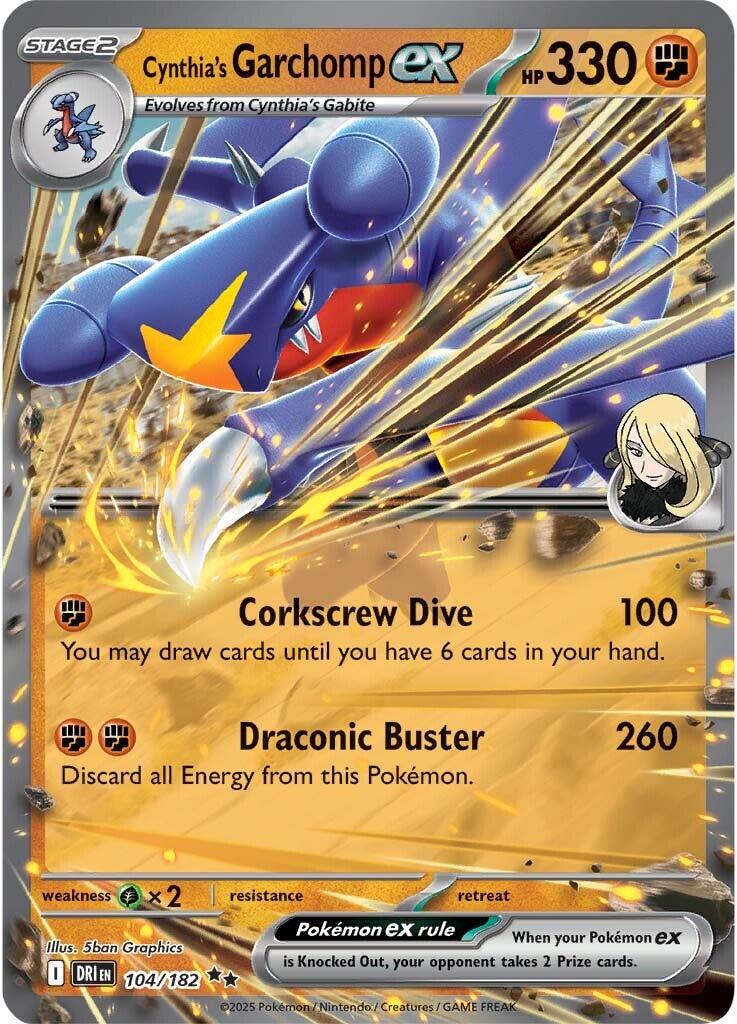 Cynthia's Garchomp ex (104/182) [Scarlet & Violet: Destined Rivals] | Infinity Cards & Collectibles