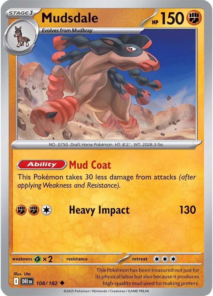 Mudsdale (108/182) [Scarlet & Violet: Destined Rivals] | Infinity Cards & Collectibles
