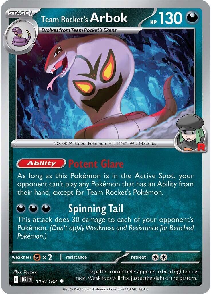 Team Rocket's Arbok (113/182) [Scarlet & Violet: Destined Rivals] | Infinity Cards & Collectibles