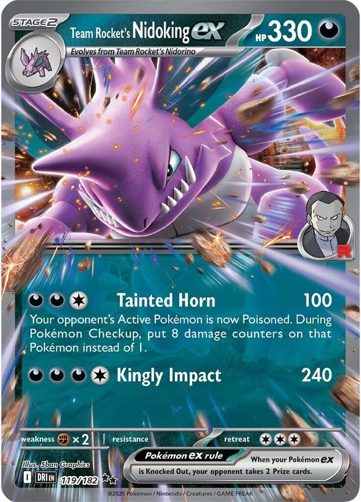Team Rocket's Nidoking ex (119/182) [Scarlet & Violet: Destined Rivals] | Infinity Cards & Collectibles