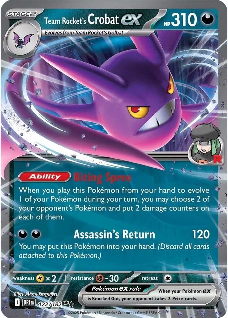 Team Rocket's Crobat ex (122/182) [Scarlet & Violet: Destined Rivals] | Infinity Cards & Collectibles