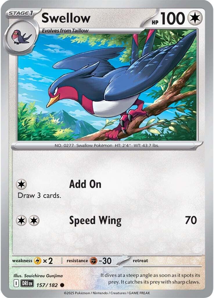 Swellow (157/182) [Scarlet & Violet: Destined Rivals] | Infinity Cards & Collectibles
