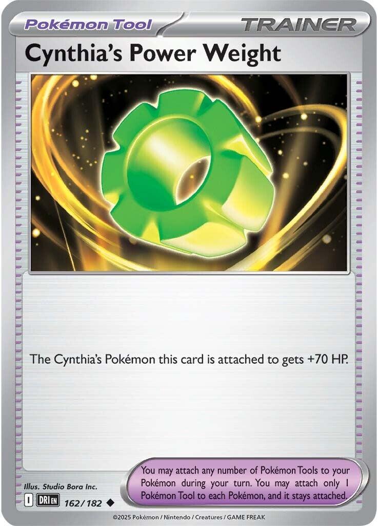Cynthia's Power Weight (162/182) [Scarlet & Violet: Destined Rivals] | Infinity Cards & Collectibles