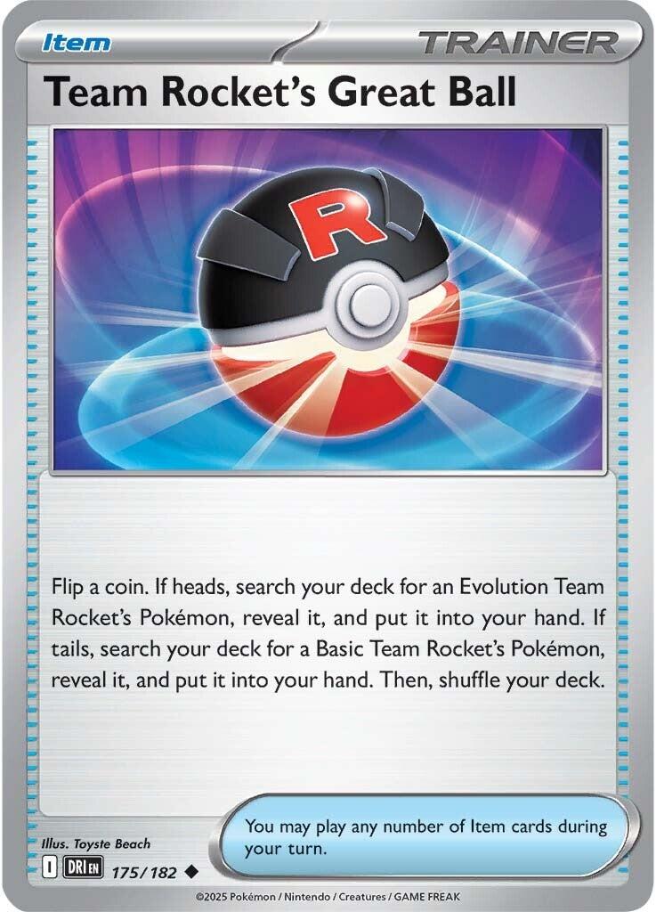 Team Rocket's Great Ball (175/182) [Scarlet & Violet: Destined Rivals] | Infinity Cards & Collectibles