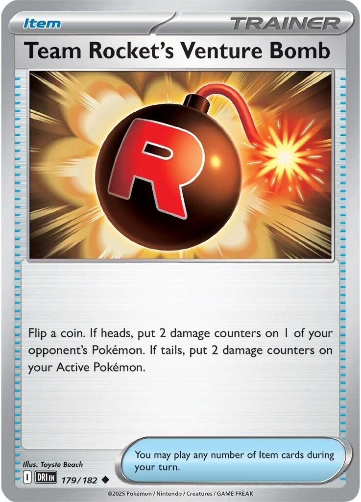 Team Rocket's Venture Bomb (179/182) [Scarlet & Violet: Destined Rivals] | Infinity Cards & Collectibles
