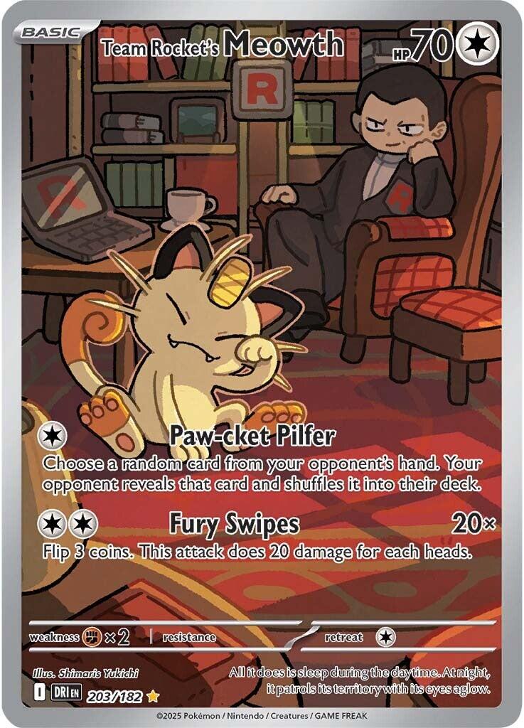 Team Rocket's Meowth (203/182) [Scarlet & Violet: Destined Rivals] | Infinity Cards & Collectibles