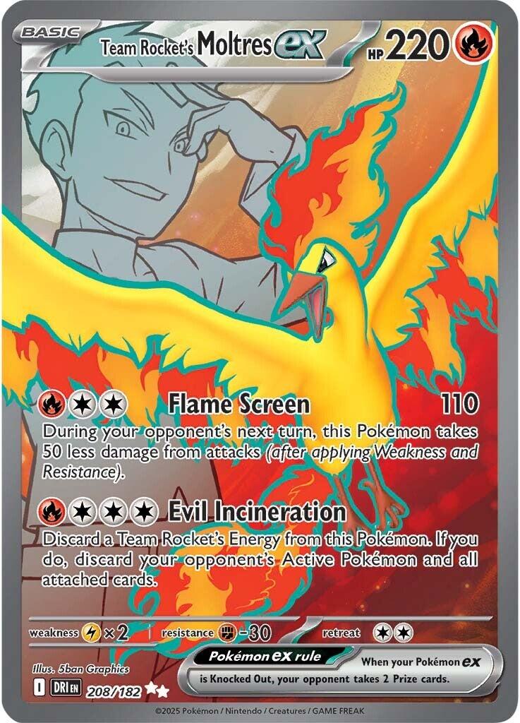 Team Rocket's Moltres ex (208/182) [Scarlet & Violet: Destined Rivals] | Infinity Cards & Collectibles