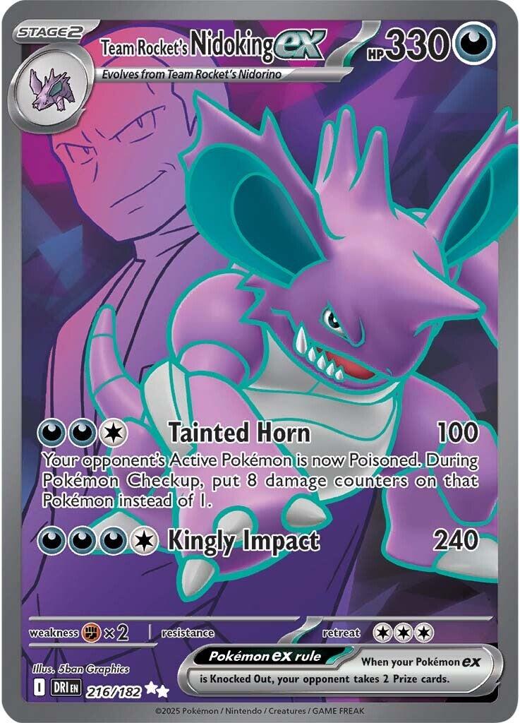 Team Rocket's Nidoking ex (216/182) [Scarlet & Violet: Destined Rivals] | Infinity Cards & Collectibles