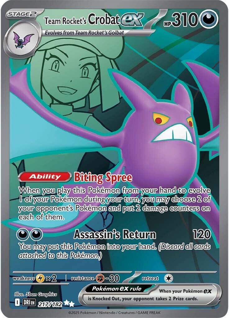 Team Rocket's Crobat ex (217/182) [Scarlet & Violet: Destined Rivals] | Infinity Cards & Collectibles