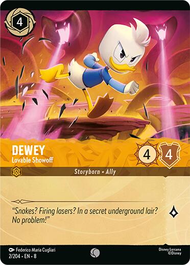Dewey - Lovable Showoff (Cold Foil) (2/204) [Reign of Jafar] | Infinity Cards & Collectibles