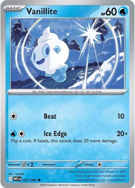 Vanillite (027/086) [Scarlet & Violet: White Flare] | Infinity Cards & Collectibles