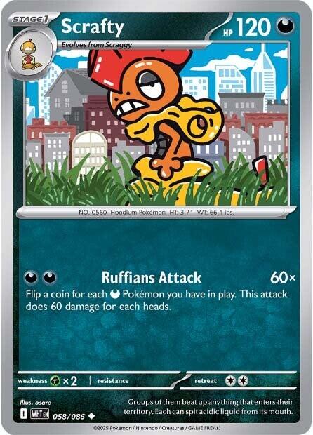 Scrafty (058/086) [Scarlet & Violet: White Flare] | Infinity Cards & Collectibles