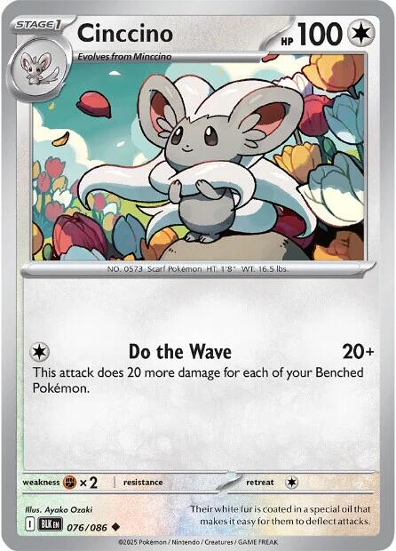 Cinccino (076/086) [Scarlet & Violet: Black Bolt] | Infinity Cards & Collectibles