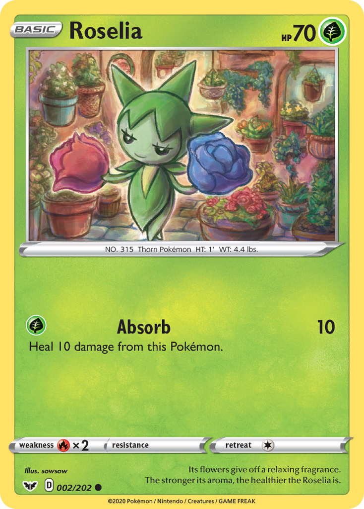 Roselia (002/202) [Sword & Shield: Base Set] | Infinity Cards & Collectibles