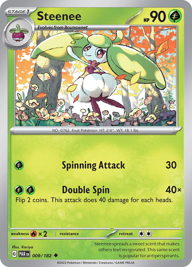 Steenee (009/182) [Scarlet & Violet: Paradox Rift] | Infinity Cards & Collectibles