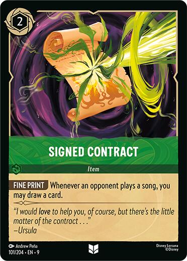 Signed Contract (101/204) [Fabled] | Infinity Cards & Collectibles