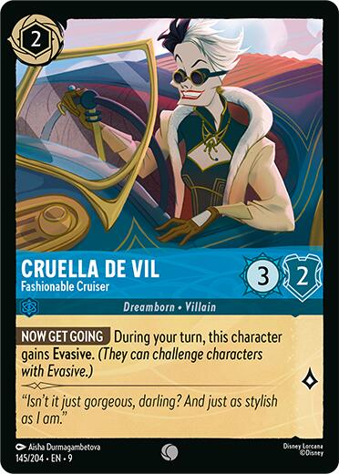 Cruella De Vil - Fashionable Cruiser (145/204) [Fabled] | Infinity Cards & Collectibles