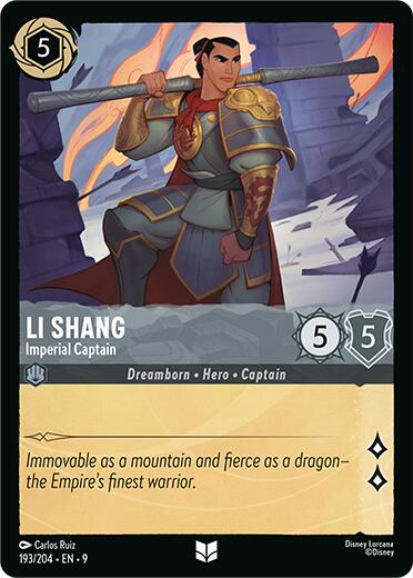 Li Shang - Imperial Captain (193/204) [Fabled] | Infinity Cards & Collectibles