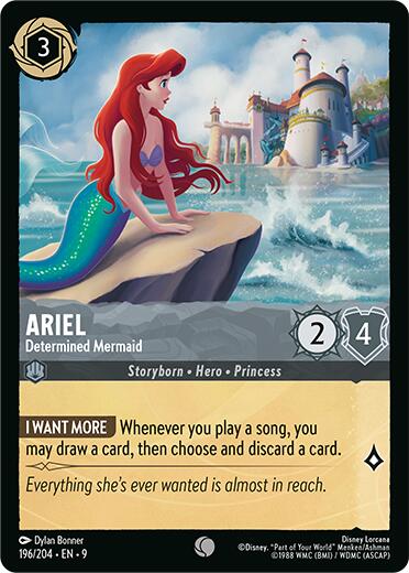 Ariel - Determined Mermaid (196/204) [Fabled] | Infinity Cards & Collectibles