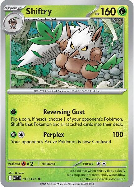 Shiftry (015/132) [Mega Evolution: Base Set] | Infinity Cards & Collectibles
