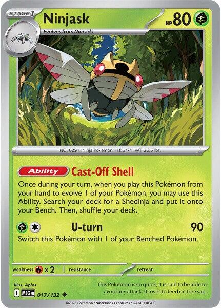 Ninjask (017/132) [Mega Evolution: Base Set] | Infinity Cards & Collectibles
