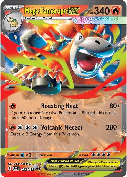 Mega Camerupt ex (022/132) [Mega Evolution: Base Set] | Infinity Cards & Collectibles