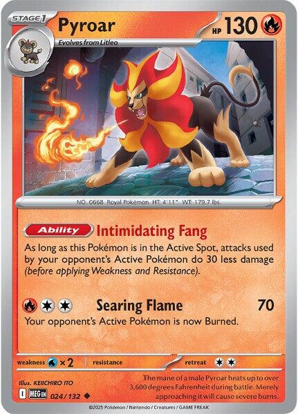 Pyroar (024/132) [Mega Evolution: Base Set] | Infinity Cards & Collectibles
