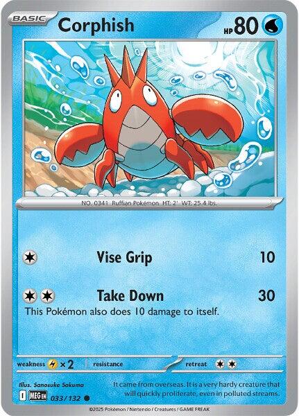 Corphish (033/132) [Mega Evolution: Base Set] | Infinity Cards & Collectibles