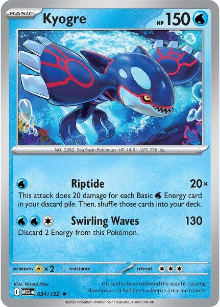 Kyogre (034/132) [Mega Evolution: Base Set] | Infinity Cards & Collectibles