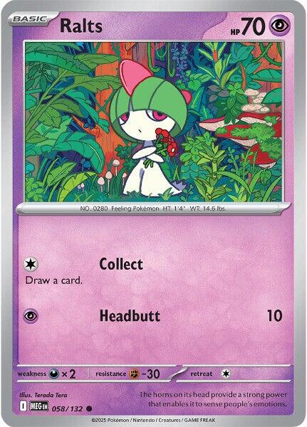 Ralts (058/132) [Mega Evolutions: Base Set] | Infinity Cards & Collectibles