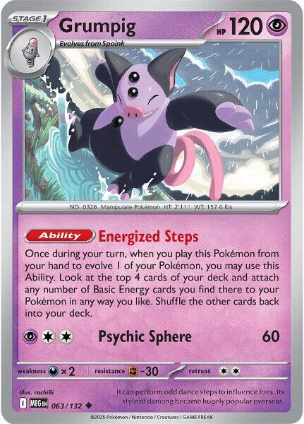 Grumpig (063/132) [Mega Evolution: Base Set] | Infinity Cards & Collectibles