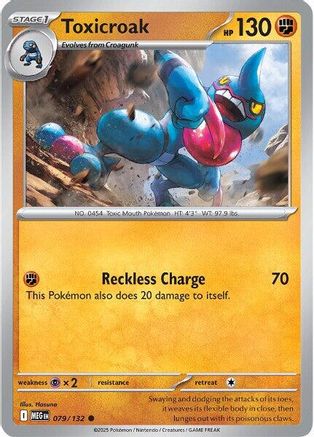Toxicroak (079/132) [Mega Evolution: Base Set]