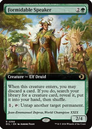 Formidable Speaker (Extended Art) [Lorwyn Eclipsed]