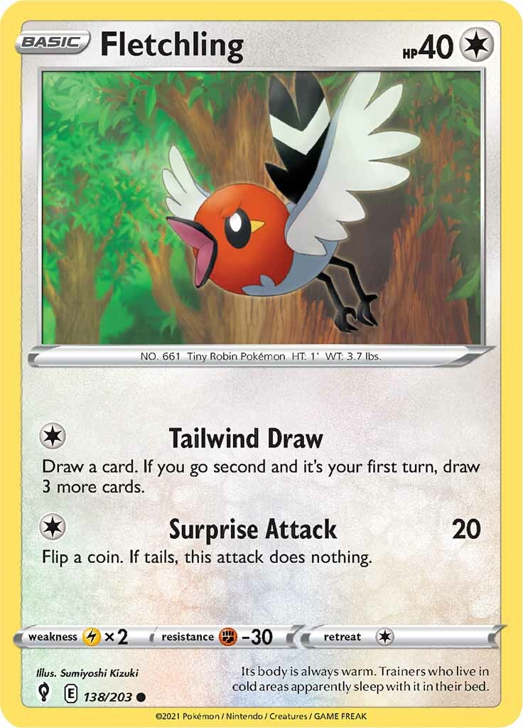 Fletchling (138/203) [Sword & Shield: Evolving Skies] | Infinity Cards & Collectibles