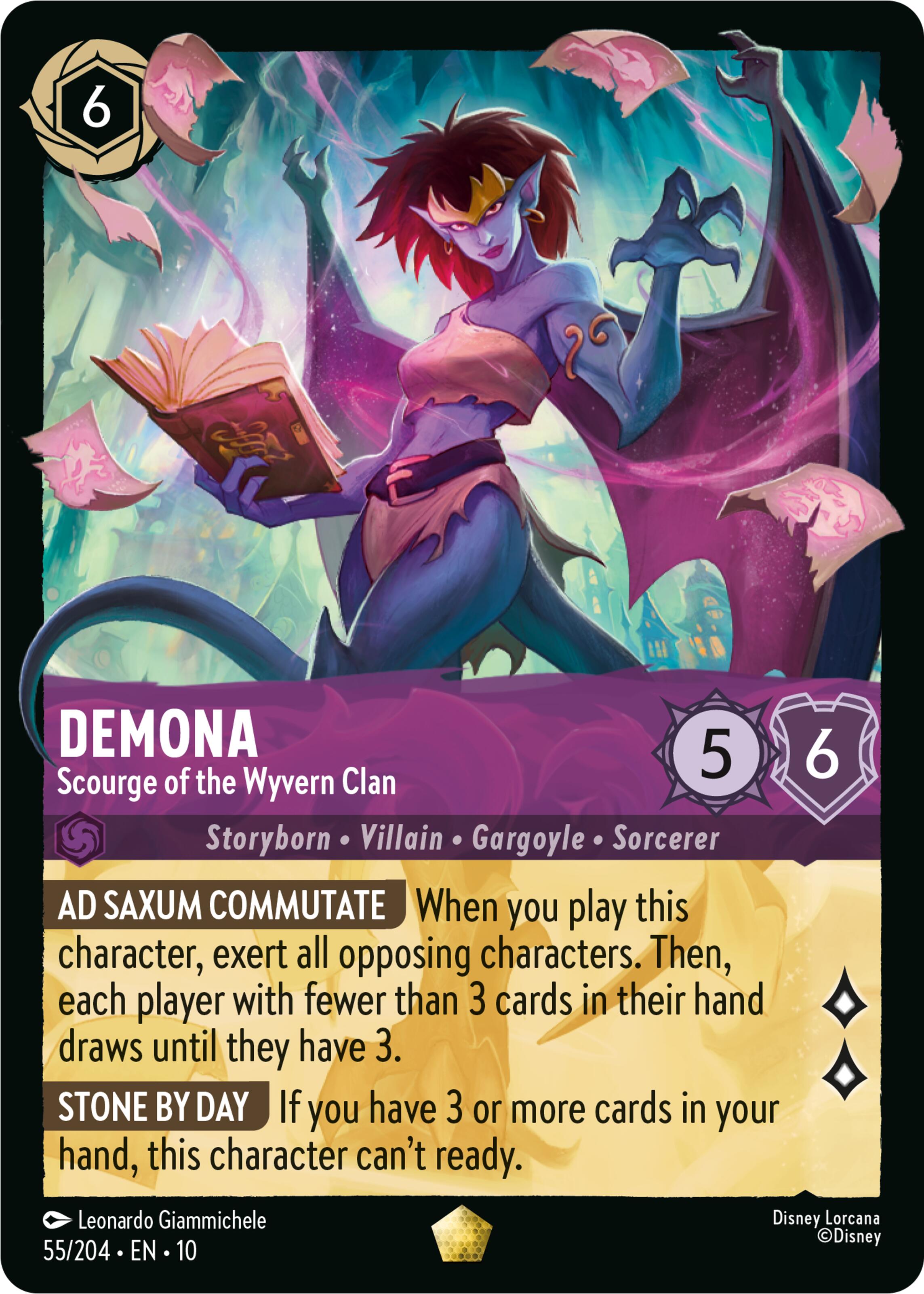 Demona - Scourge of the Wyvern Clan (55/204) [Whispers in the Well] | Infinity Cards & Collectibles