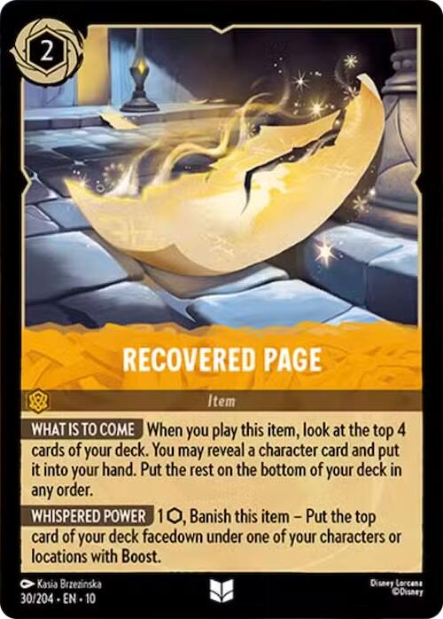 Recovered Page (30/204) [Whispers in the Well] | Infinity Cards & Collectibles