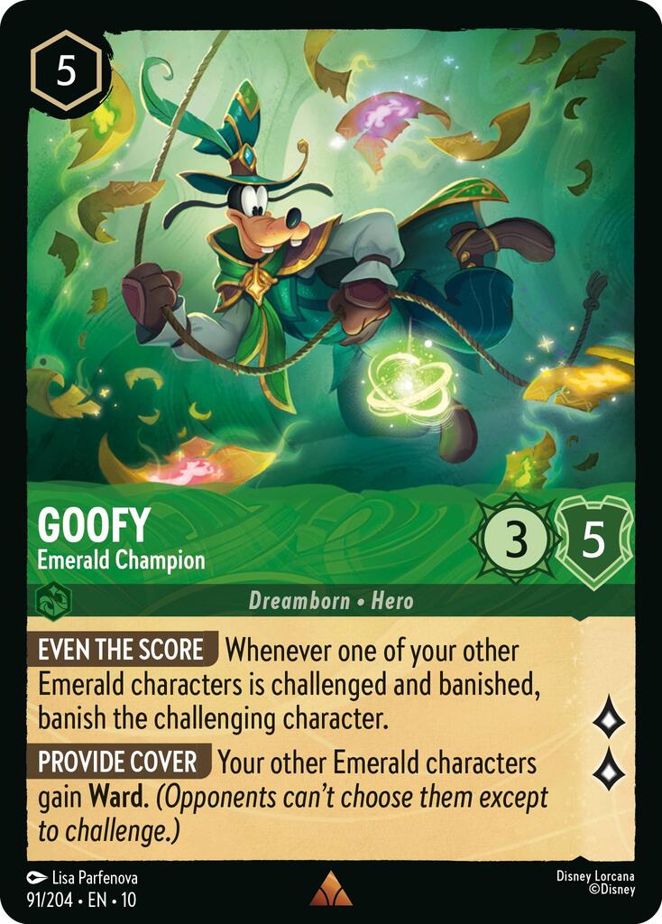 Goofy - Emerald Champion (91/204) [Whispers in the Well] | Infinity Cards & Collectibles