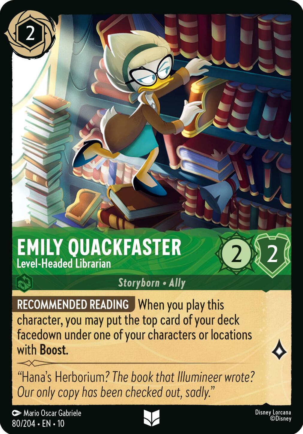 Emily Quackfaster - Level-Headed Librarian (80/204) [Whispers in the Well] | Infinity Cards & Collectibles