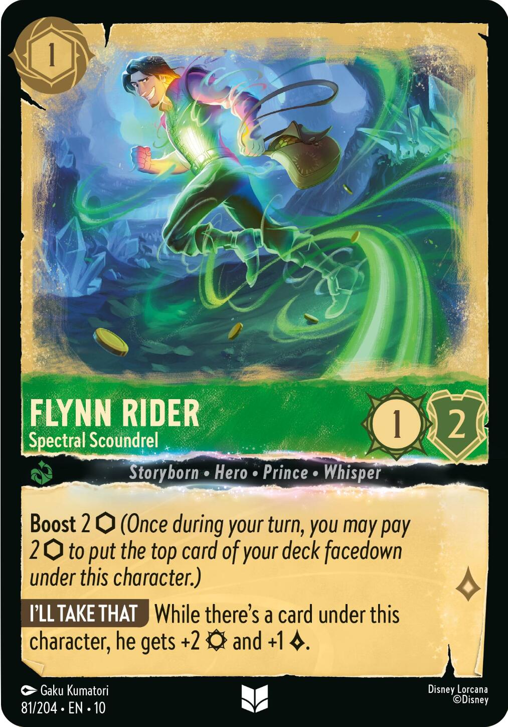 Flynn Rider - Spectral Scoundrel (81/204) [Whispers in the Well] | Infinity Cards & Collectibles