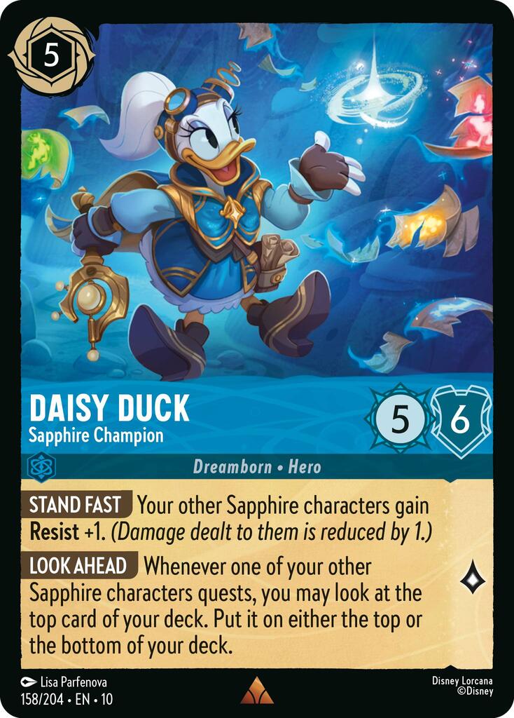 Daisy Duck - Sapphire Champion (158/204) [Whispers in the Well] | Infinity Cards & Collectibles