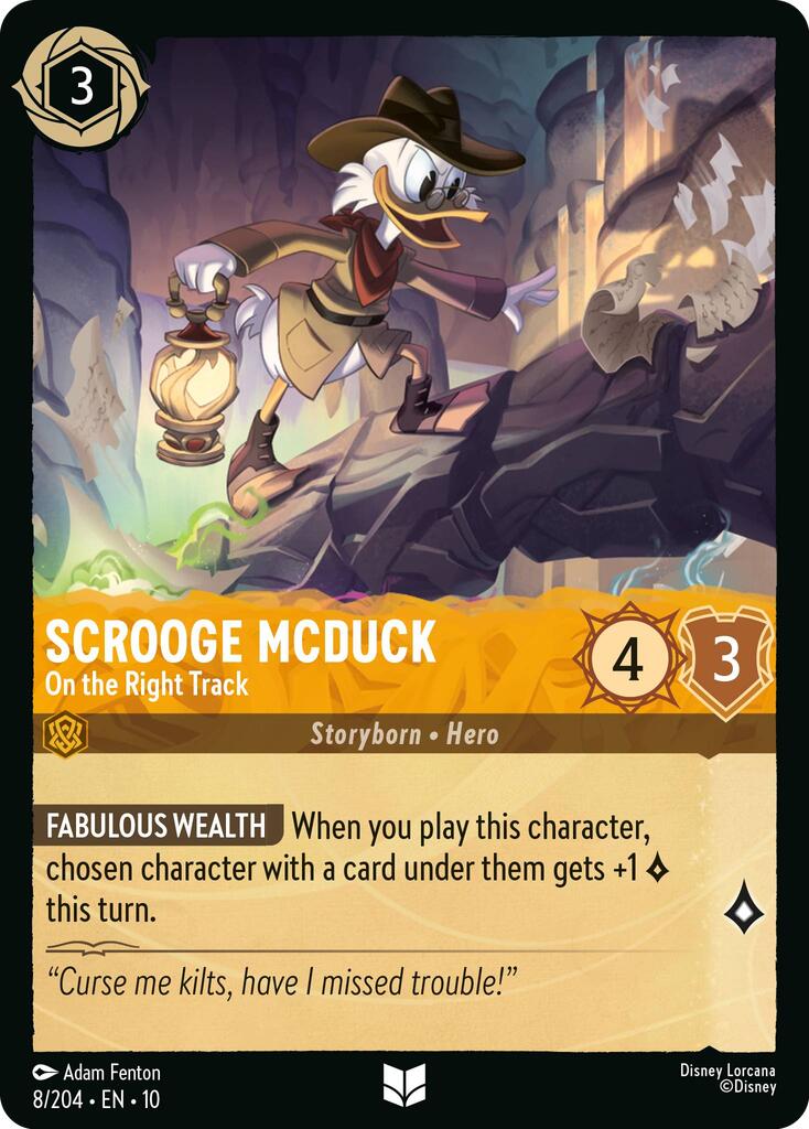 Scrooge McDuck - On the Right Track (8/204) [Whispers in the Well] | Infinity Cards & Collectibles