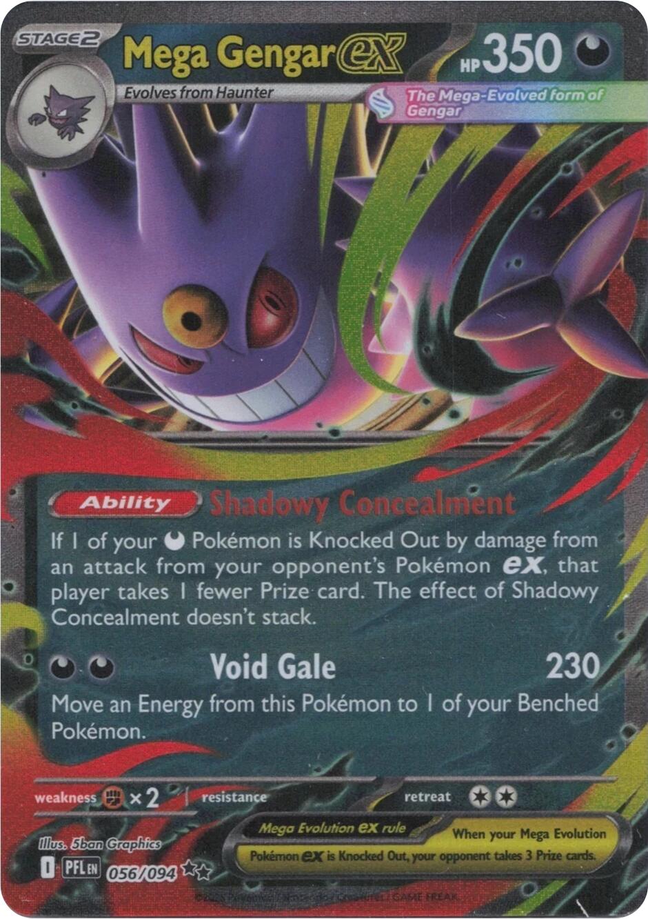 Mega Gengar ex (056/094) [Mega Evolution: Phantasmal Flames] | Infinity Cards & Collectibles